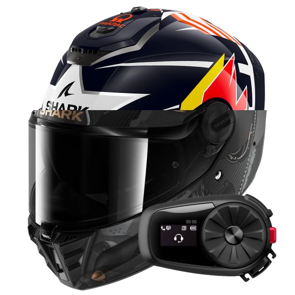 Full Face Shark Spartan RS Replica Zarco Austin BRW + Kit Bluetooth 5S Solo
