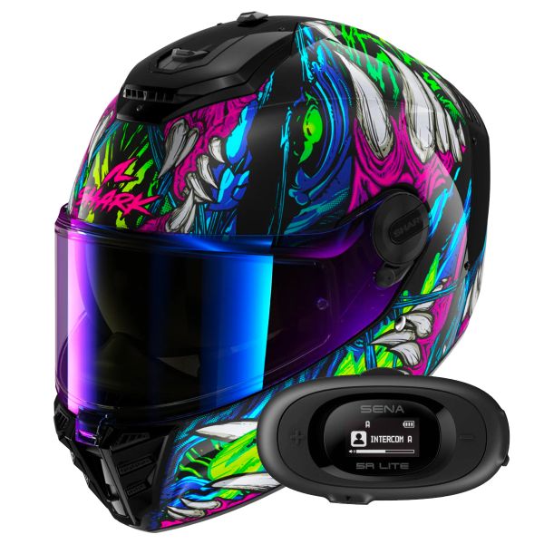 Full Face Shark Spartan RS Shaytan KGV + Kit bluetooth 5R Lite Solo