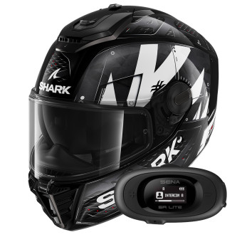 Full Face Shark Spartan RS Styngrey KWA + Kit bluetooth 5R Lite Solo