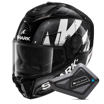 Full Face Shark Spartan RS Styngrey KWA + Kit Bluetooth BT Mini