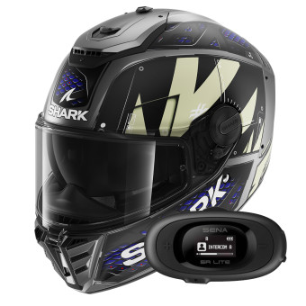 Full Face Shark Spartan RS Styngrey Mat AAB + Kit bluetooth 5R Lite Solo
