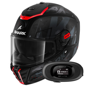 Full Face Shark Spartan RS Styngrey Mat KAR + Kit bluetooth 5R Lite Solo