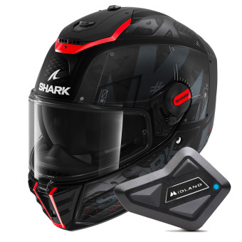 Full Face Shark Spartan RS Styngrey Mat KAR + Kit Bluetooth BT Mini