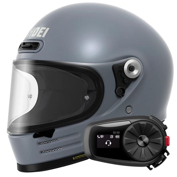 Full Face Shoei Glamster 06 Basalt Grey + Kit Bluetooth 5S Solo Full Face Shoei Glamster 06 Basalt Grey + Kit Bluetooth 5S Solo