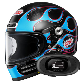 Casque Full Face Shoei Glamster 06 Blast TC2 + Kit bluetooth 5R Lite Solo