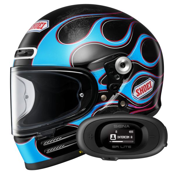 Full Face Shoei Glamster 06 Blast TC2 + Kit bluetooth 5R Lite Solo