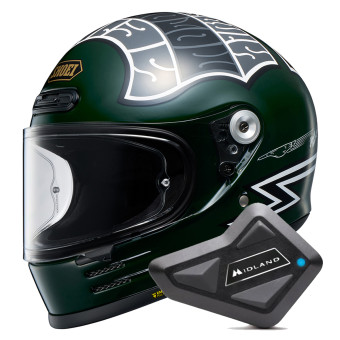 Full Face Shoei Glamster 06 Heiwa Motorcycle TC-4 + Kit Bluetooth BT Mini