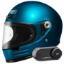 Casque Full Face Shoei Glamster 06 Laguna Blue + Bluetooth Kit Lokui K30