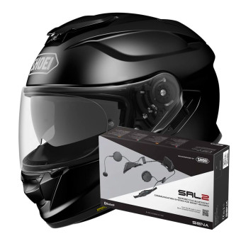 Full Face Shoei GT-AIR 2 Black + Intercom Sena SRL-02