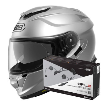 Full Face Shoei GT-AIR 2 Light Silver + Intercom Sena SRL-02