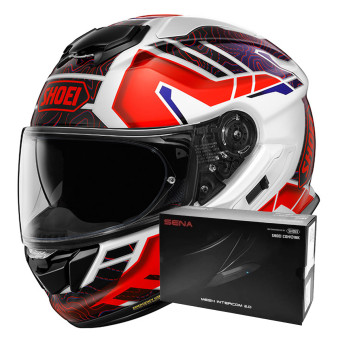 Casque Full Face Shoei GT-Air 3 Hike TC-10 + Intercom Sena SRL-03