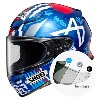 Full Face Shoei NXR2 Diggia TC-10 + Photochromic Visor