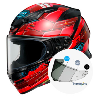 Full Face Shoei NXR2 Fortress TC-1 + Photochromic Visor