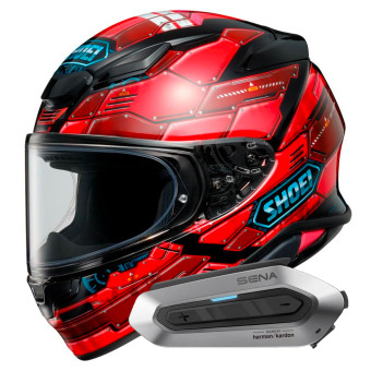 Full Face Shoei NXR2 Fortress TC-1 + Intercom Sena SRL-EXT