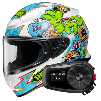 Full Face Shoei NXR2 Mural TC10 + Kit Bluetooth 5S