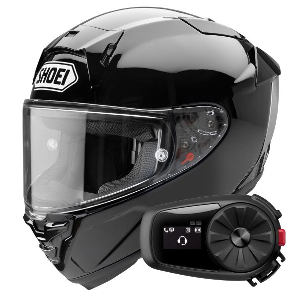 Full Face Shoei X-SPR Pro Black + Kit Bluetooth 5S Solo