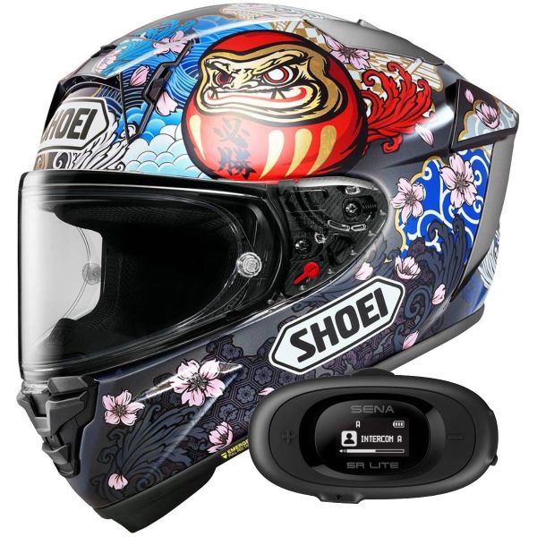 Full Face Shoei X-SPR Pro Marquez Motegi 5 TC-1 + Kit bluetooth 5R Lite Solo