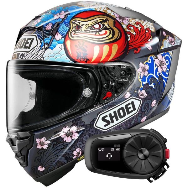 Full Face Shoei X-SPR Pro Marquez Motegi 5 TC-1 + Kit Bluetooth 5S Solo