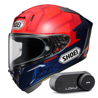 Full Face Shoei X-SPR Pro Marquez TC-1 + Kit Bluetooth Lokui K30