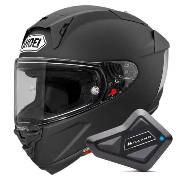 Full Face Shoei X-SPR Pro Matt Black + Kit Bluetooth BT Mini
