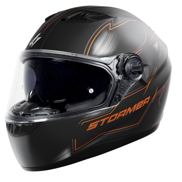 Full Face Stormer Pusher Blaze Orange Metal Matt