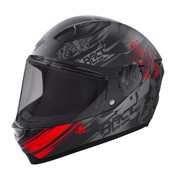 Full Face Stormer Strike Race Red Matt