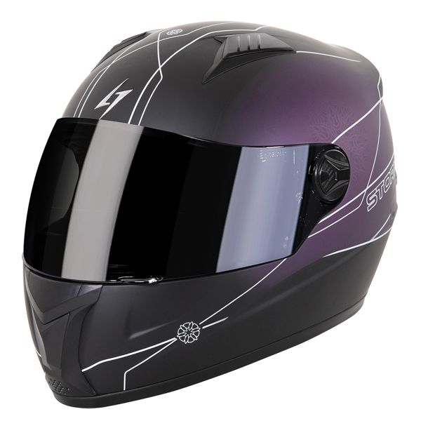 Full Face Stormer Swift Flora Black Fuchsia Metal Matt