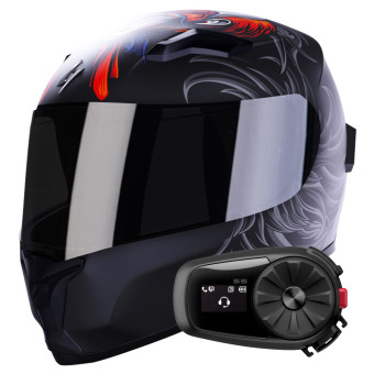 Full Face Stormer Wise Fear Matt + Kit Bluetooth 5S Solo
