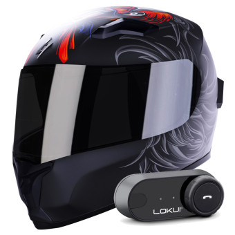 Full Face Stormer Wise Fear Matt + Kit Bluetooth Lokui K30