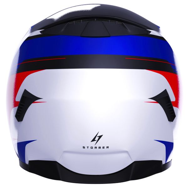 Stormer Wise Runner Blue Red White Pearly + Kit Bluetooth Lokui K30