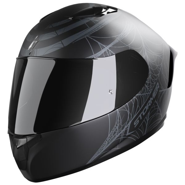 Full Face Stormer ZS-601 Redback Black Grey Matt