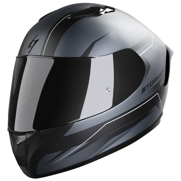 Full Face Stormer ZS-601 Star Black Grey White Matt