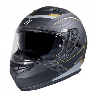 Full Face Stormer ZS-801 Miles Black Gold Metal Matt
