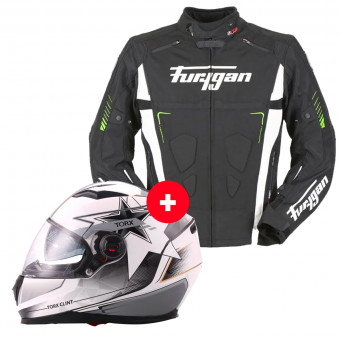 Full Face Torx Clint Pilot White Black + Vortex Black White Green