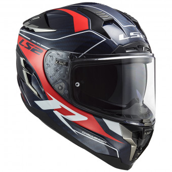Full Face LS2 Challenger C Grid Blue Carbon Red FF327