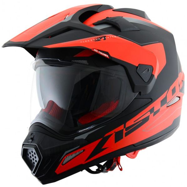 Full Face Astone Cross Tourer Adventure Matt Black Red Full Face Astone Cross Tourer Adventure Matt Black Red