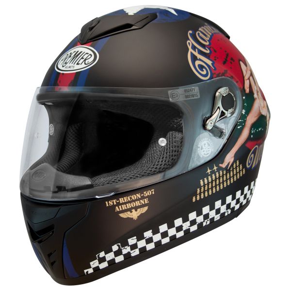 Full Face Premier Dragon Evo Pinup 9BM Black Matt