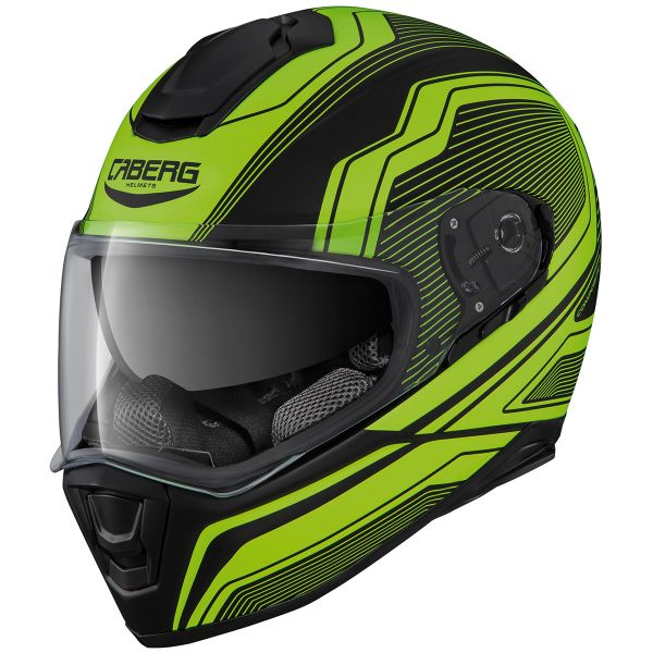 Full Face Caberg Drift Flux Matt Black Yellow Fluo