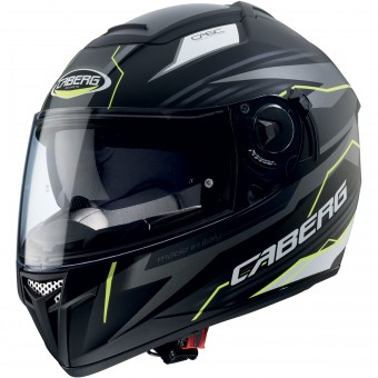 Full Face Caberg Ego Quartz Matt Black Yellow Fluo