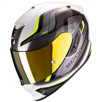 Scorpion Exo 1400 Air Attune White Neon Yellow + Kit Bluetooth Sena SMH5 Solo