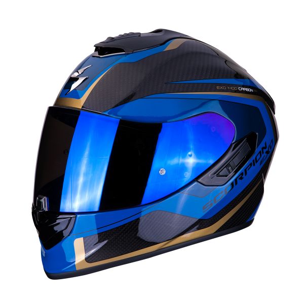 Full Face Scorpion Exo 1400 Air Carbon Esprit Black Blue Full Face Scorpion Exo 1400 Air Carbon Esprit Black Blue