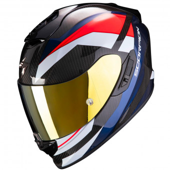 Scorpion Exo 1400 Air Carbon Legione Red Blue + Kit Bluetooth Sena SMH5