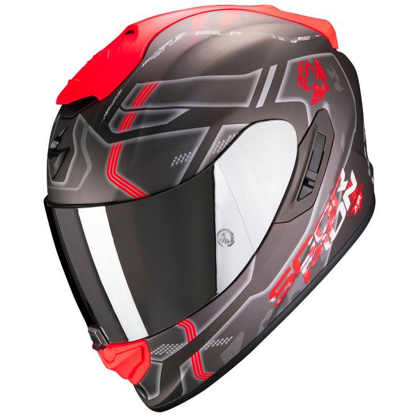 Full Face Scorpion Exo 1400 Air Spatium Matt Silver Red