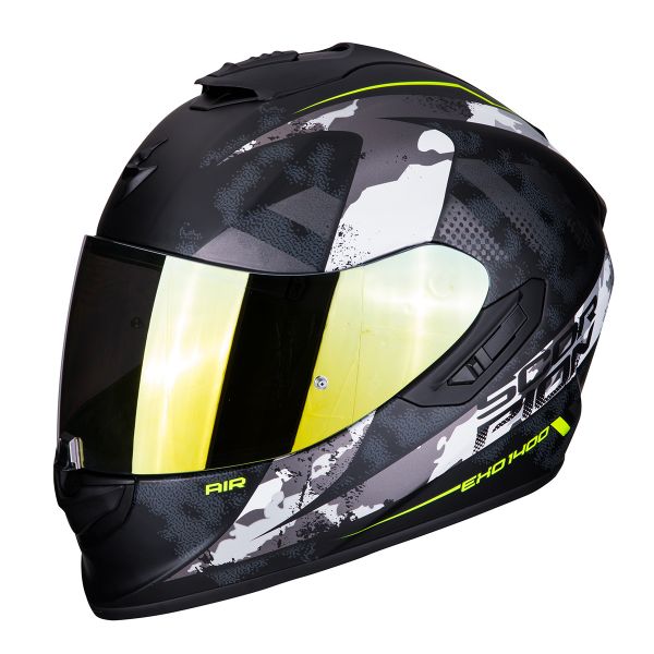 Full Face Scorpion Exo 1400 Air Sylex Matt Black Silver