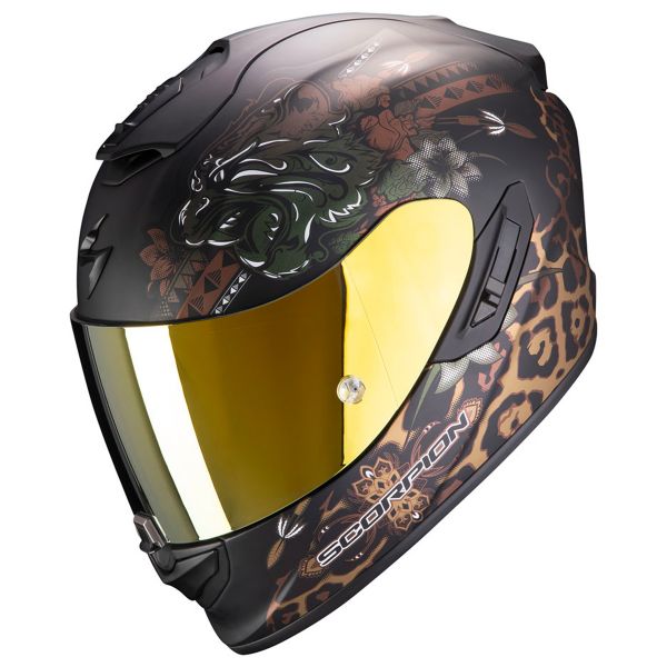 Full Face Scorpion Exo 1400 Air Toa Matt Black Gold