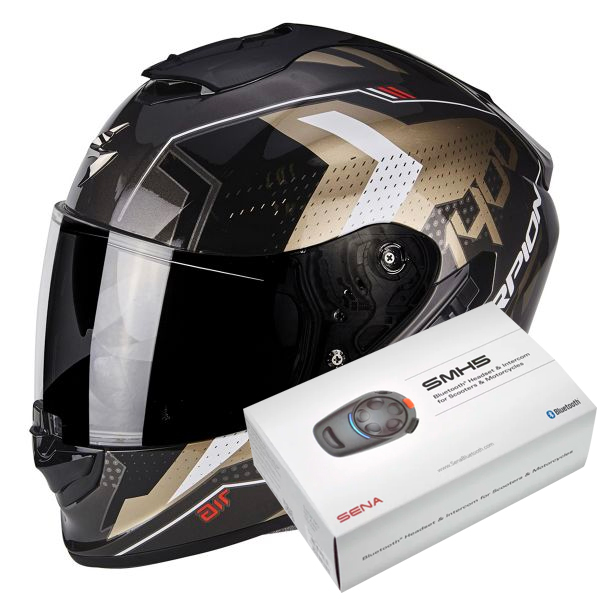 Full Face Scorpion Exo 1400 Air Trika Gold Black