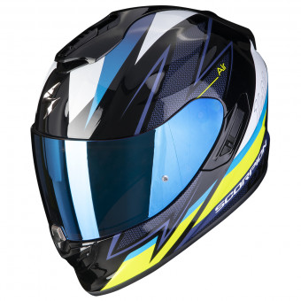 Casque Full Face Scorpion Exo 1400 Evo Air Thelios Black Blue Neon Yellow Casque Full Face Scorpion Exo 1400 Evo Air Thelios Black Blue Neon Yellow