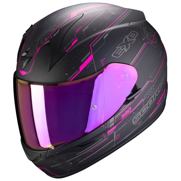 Scorpion Exo 390 Beat Matt Black Pink + Visor