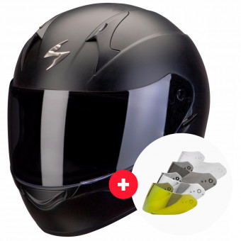 Full Face Scorpion Exo 390 Black + Visor