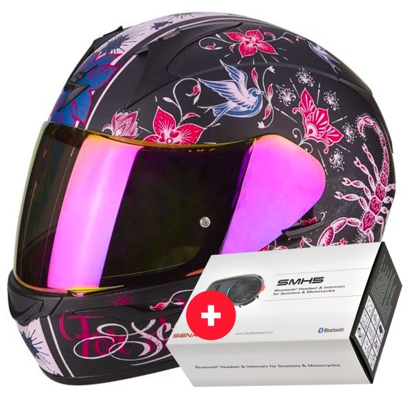 scorpion exo 390 beat helmet pink black R330 Full Face Solid XS this helmet makes no compromises SCORPION FULL FACE HELMET EXO-391